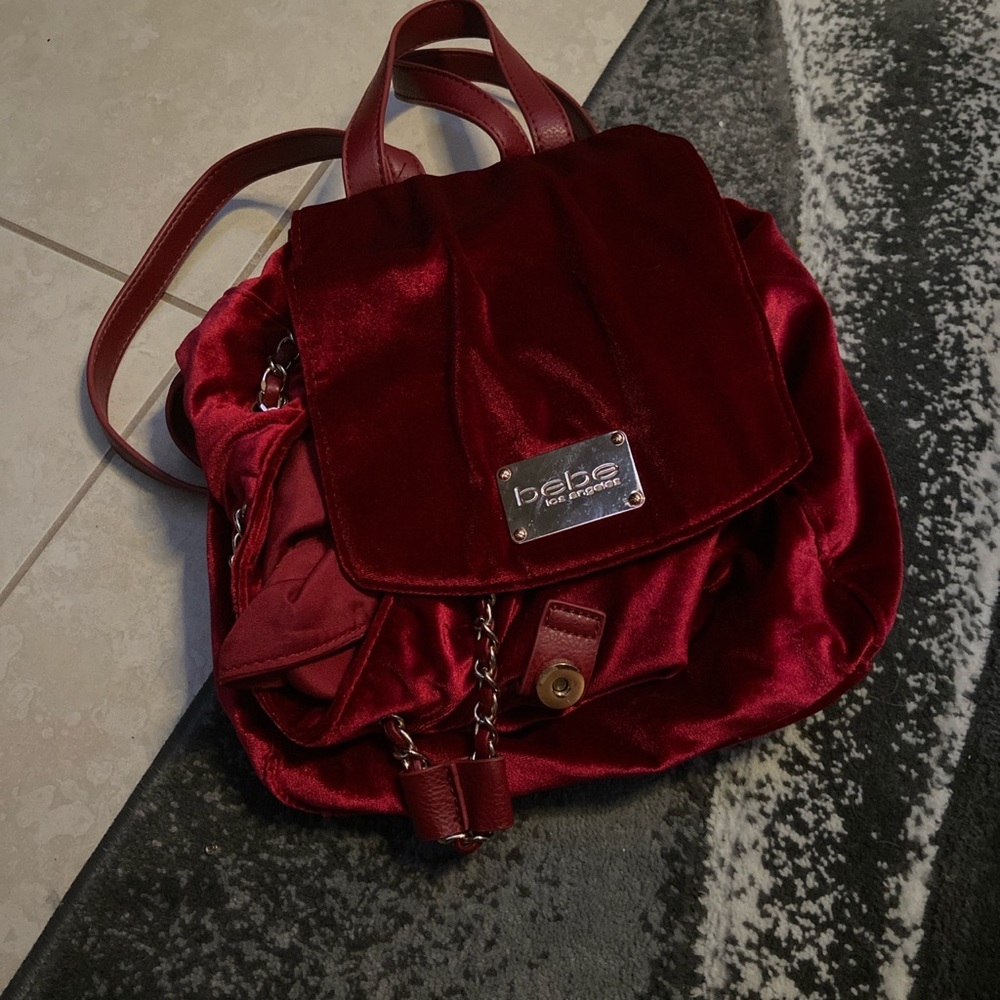 Bebe Sway Red Backpack/Purse